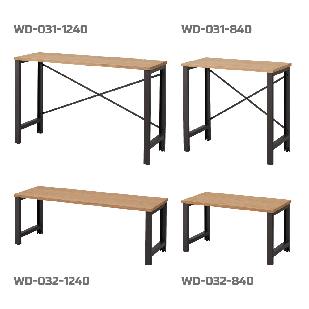 アングル脚ワークデスク / W1200×D400×H720 / WD-031-1240
