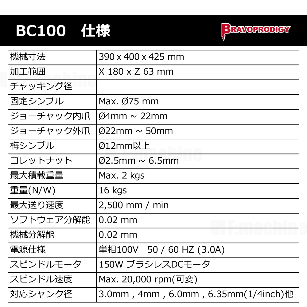 卓上CNCルーター BC100 / BRAVOPRODIGY【お見積りします】